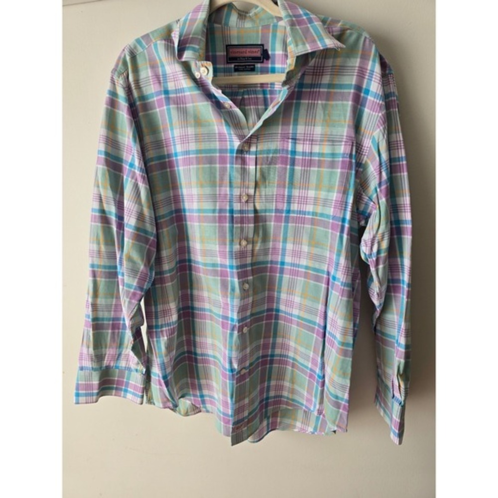 Vineyard Vines Murray Shirt Plaid M Long‎ Sleeve Plaid Cotton Casual Button Down